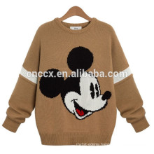 15ASW1012 Mickey jacquard casual design women pullover 2014